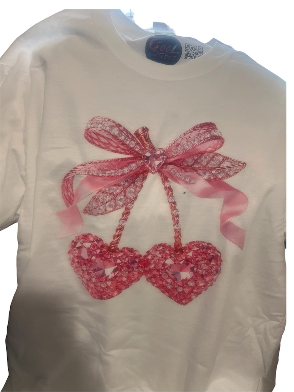 Bling Faux Rhinestone T-shirt. 3D look S M L XL Made to order New Beautiful - Picture 15 of 17